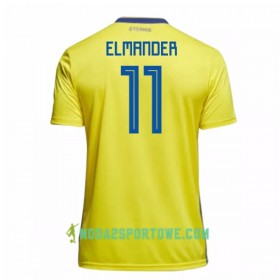 Koszulka Szwecja Elmander 11 Mistrzostwa Świata 2018 Domowe Stroje Piłkarskie